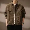 Jaqueta de alta qualidade estilo retro americano tie-dye com gola desgastada, nova coleção de primavera masculina, corte solto, moderna, outerwear casual para o trabalho