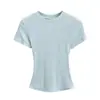 El ajuste es perfecto, Camiseta Básica de Manga Corta con Cuello Redondo de Corte Ajustado Skims Kardashian para Mujer, Top de Verano Ajustado que Cubre el Cuerpo
