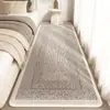 Tapete de Cabeceira para Quarto Estilo Luxo Leve de Alta Qualidade, Tapete de Pé Espessado Anti-Derrapante de Faux Cashmere, Almofada para Sacada de Janela, Dropshipping da Amazon