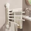 Porta Toallas Giratorio con Ventosa para Baño, Estante para Colgar en Pared sin Perforaciones, Barra de Toallas Multipolar para Baño, Barra Colgante para Toallas