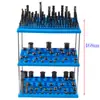 Suporte de Armazenamento CNC para Brocas Fresadoras 187 Furos Suporte para Mandril de Pinça Suporte para Pinças Prateleira Empilhável Multicamadas