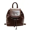 Bolsa Feminina Amy Rabbit 2025 Nova Tendência Estilo Ocidental Moda Casual Estilo Universitário Mochila de Mão com Laço