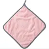 Toalla de Mano de Terciopelo de Coral para Colgar Trapo Toalla de Cocina Paño de Cocina Cuadrado Estropajo Limpieza Fuerte Absorción de Agua