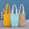 Bolsa de tela pequeña de lona portátil vacía, bolsa tipo cubo para hacer, niña perlada, bolsa de lona pequeña de alta gama, venta al por mayor