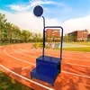Bloque de salida grueso antideslizante móvil de cuatro ruedas con pantalla de humo simple retráctil para competiciones escolares de atletismo y equipo de árbitro