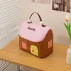 Bolsa de Maquiagem Pequena de Couro para Novo Produto Transfronteiriço Fofa Portátil Grande Capacidade Bolsa de Armazenamento com Divisórias Bolsa de Higiene Pessoal de Viagem para Mulheres