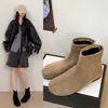 Botas femininas estilo Martin de couro sintético, botins elásticos, novas botas de corte justo para outono e inverno, botas de estilo francês com salto interno para aumentar a altura, estilo emagrecedor 2026