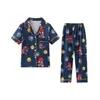 Pijama Infantil para Niñas y Niños, Pantalón Largo y Mangas Cortas, Conjunto de Ropa de Casa Linda de Princesa para Niñas de Verano para Niños Mayores