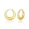 Brincos Exagerados Simples Femininos Dourado Prata Versátil Círculo Adornos de Orelha Luxo Leve Para o Trabalho Latão Banhado a Ouro Argolas para Orelha Tempo Transfronteiriço