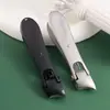 Cortador de Unhas de Abertura Grande do Fabricante, Cortador de Unhas em Forma de Chifre de Aço Inoxidável, Peça Única para Uso Doméstico, Afiado para Unhas Grossas, Tesoura de Unha com Revestimento em Pó