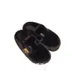 Novos Sapatos de Feijão Pelúcia Quente Outono/Inverno para Mulheres, Roupa Externa, Sensação de Pelo de Coelho Sintético, Solado Grosso Chinelos de Algodão, Atacado de Fábrica