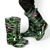 Botas de chuva de cano médio-alto e baixo para homens, quentes e impermeáveis, botas de chuva de segurança antiderrapantes para canteiro de obras, sapatos aquáticos de cano curto, sapatos de borracha de cano baixo