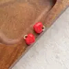 Dopamina Cor Sólida Simétrico Redondo Coração Liga Simples Esmalte Gota de Óleo Pingente DIY Acessórios de Joias Feitos à Mão