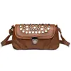 Bolso de Hombro Cruzado de Cuero Suave de Moda Casual para Mujer Gran Capacidad Bolso para Mamá de Mediana Edad Bolso Cuadrado Pequeño Retro