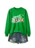 Mama esportiva Amazon eBay loja independente moletom feminino novo com gola redonda e mangas compridas moderno e estiloso