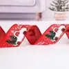 Cinta Decorativa Navideña de 5 cm Suministros para Fiesta de Árbol de Navidad Adorno Colgante Cinta de Colores con Estampado de Coche Regalos