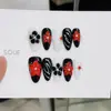 Daiyueda Unhas Vestíveis Puras Feitas à Mão Nova Coleção Outono e Inverno B276 Patch de Manicure Olho de Gato Elegante Esculpido Pintado à Mão Puro