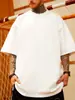 250G Manga Curta Pesada Masculina e Feminina Algodão Solto plus size oversize Hip Hop Europeu e Americano Verão Top Americano Novo