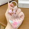 Chaveiro Pingente Feijãozinho Rosa Desenho Animado Fofo Decoração de Carro Bolsa de Estudante Casal Chaveiro Presente Venda por Atacado