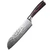 Patrón Damasco cuchillo de cocina pequeño casero súper rápido afilado cortador de carne cuchillo de sushi japonés cuchillo Yangjiang Sande