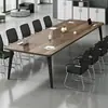 Mesa de conferencias rectangular de alta gama, mesa pequeña moderna minimalista para reuniones y capacitación, banco de trabajo en forma de barra, mesa larga, escritorio de oficina