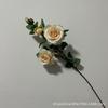 4 Cabezas de Rosas Asiáticas y Africanas Artificiales, Ramo de Rosas Estilo Europeo para Venta al Por Mayor Transfronteriza, Boda y Decoración del Hogar
