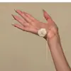Estilo Coreano Zircônia Flash Super Fada Malha Flor Rosa Colar Longo Ajustável Gargantilha Corrente da Clavícula Acessórios Outono e Inverno