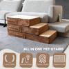 Escadas para Cachorro com Altura Ajustável Escadas para Pet A3 Antiderrapante Universal para Cama Sofá Casa Tapete Degrau
