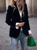 Comercio Exterior Transfronterizo Aliexpress Amazon Temporada 2026 Nuevo Blazer de Terciopelo Verde