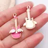 Nota Musical Goteo de Aceite Rosa Accesorios para Instrumentos de Piano Guitarra Llavero Pulsera Collar Colgante Hecho a Mano DIY