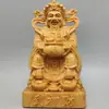 Adornos de Thuja Taihang Dios de la Riqueza Decoraciones para el Hogar Artesanías Hechas a Mano de Madera Maciza Regalos de Apertura para la Prosperidad