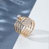 Europa y Estados Unidos comercio exterior transfronterizo anillo de joyería caliente tendencia de moda retro personalidad diamante cuatro anillos anillo de amor joyería