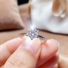 Bem-estar 1 anel de diamante de peça de quilate anel de diamante falso anel de casamento de noiva anel de casamento de noiva venda quente joias