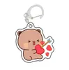 Llavero Lindo Pequeño Bubu Colgante Acrílico Estudiante Dibujos Animados Ins Accesorio Personalizado para Mochila Personalizable
