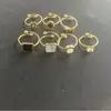 Anel Aberto de Aço Inoxidável com Concha e Números Romanos, Anéis de Franja Versáteis de Alto Padrão em Aço Titânio Galvanizado em Vários Estilos