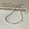 Pulsera Onihan S925 de plata esterlina con diseño de nicho, cuentas sencillas y ligeras, diseño creativo, pulsera de moda de alta calidad para mujer.