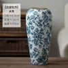 Novo Vaso de Cerâmica Estilo Chinês, Pote de Cerâmica Nostálgico Retrô com Decalques de Peônia, Recipiente para Flores de Luxo Leve, Decorações para Hotéis e Pousadas, Frete Grátis