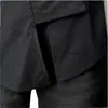 Camisa de estilo chino con cuello mao y frente abotonado, diseño tradicional modificado, ligeramente transparente, mangas anchas, entallada en la cintura, top negro adelgazante para mujer, negro, estilo europeo y americano