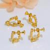 Pendientes de diamantes de imitación con artefacto de conversión de aguja a clip de oreja, accesorios de clip de oreja invisibles sin orificio para la oreja, venta al por mayor de fábrica