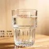Copo Quadrado Transparente para Bebidas Copo Quadrado Reto para Uísque Cerveja Copo para Enxaguante Bucal com Acabamento Escovado Hotel Restaurante