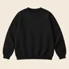 Exclusivo para ventas transfronterizas: Sudadera casual de manga larga para hombre, color liso, tendencia, corte holgado, hombros caídos, cuello redondo, algodón chino compuesto, 320g