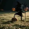Decoraciones de Enchufe para Jardín de Brujas de Halloween Nuevas Transfronterizas, Artesanías de Resina Festivas