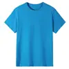 Camiseta de Manga Corta Estampado Personalizado Logo Cuello Redondo Algodón Puro Ropa de Trabajo de Verano Color Sólido Talla Grande Camiseta Camiseta Cultural Clase de Manualidades Uniforme