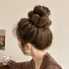 Marrom Maillard Lã Grande Intestino Elástico de Cabelo Coreano Retrô Corda de Cabelo de Menina Cabeça de Bola Rabo de Cavalo Acessório de Cabelo Tendão de Borracha