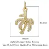 Nuevos Accesorios de Joyería para Mujer Cobre Microincrustación Circonia de Color Pendientes Collar Colgante DIY Accesorios Versátiles