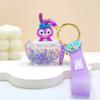 Celebridade da Internet Desenho Animado KT Chaveiro de Carro de Cristal Pingente de Bolsa de Livro Feminina Pequena Joia Areia Movediça com Óleo Estrela Dailou Pingente Criativo