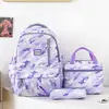 Mochila de moda nueva juego de tres piezas escuela primaria escuela secundaria inferior doble capa mochila escolar para campus niñas gran capacidad mochila duradera al por mayor