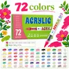 Marcador de acrílico líquido directo con punta suave, adecuado para el diario de arte y los garabatos de los estudiantes, se puede superponer con colores y es un bolígrafo de dibujo especial para niños