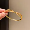 Pulseira Cruz de Bambu Banhada a Ouro Real 18K com Zircônia, Nova Pulseira Fashion Retrô Estilo Chinês, Joia Levemente Luxuosa e de Alta Qualidade