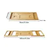 Nuevo Estante de Almacenamiento Retráctil y Ajustable de Madera de Bambú para Tina de Baño Hotel SPA Hogar Estante para Tina de Baño Baño